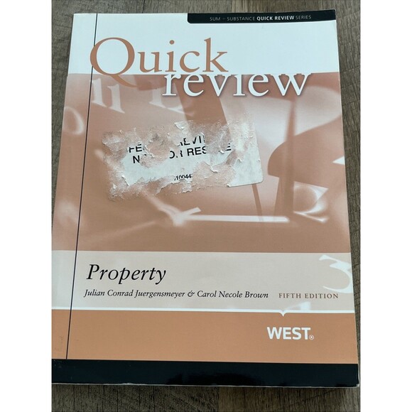 SUM - SUBSTANCE QUICK REVIEW SERIES PROPERTY 5TH EDITION By Julian & Brown - Picture 1 of 4